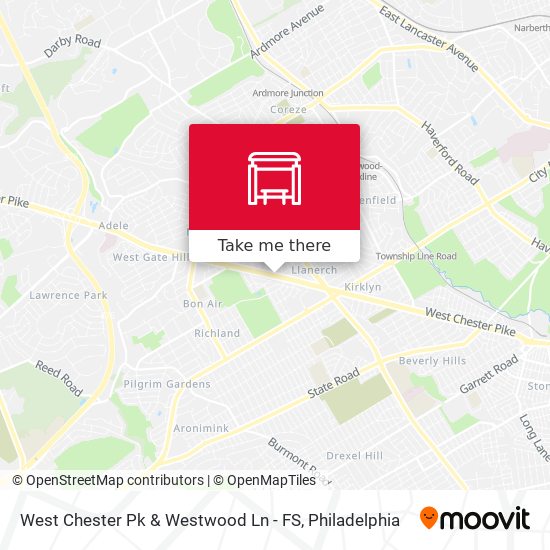 West Chester Pk & Westwood Ln - FS map