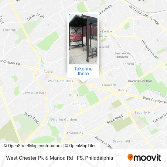 West Chester Pk & Manoa Rd - FS map