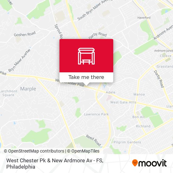 West Chester Pk & New Ardmore Av - FS map
