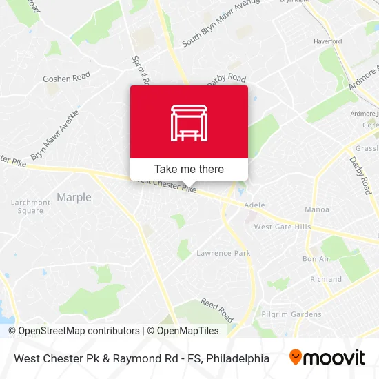 West Chester Pk & Raymond Rd - FS map