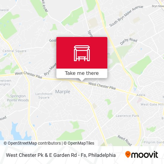 West Chester Pk & E Garden Rd - Fs map