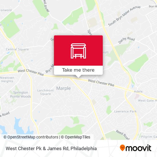 West Chester Pk & James Rd map