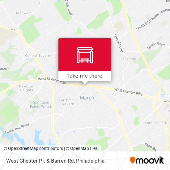 West Chester Pk & Barren Rd map