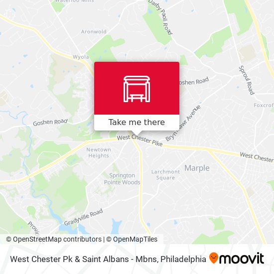 West Chester Pk & Saint Albans - Mbns map