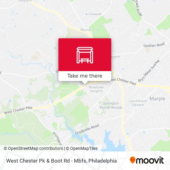 West Chester Pk & Boot Rd - Mbfs map