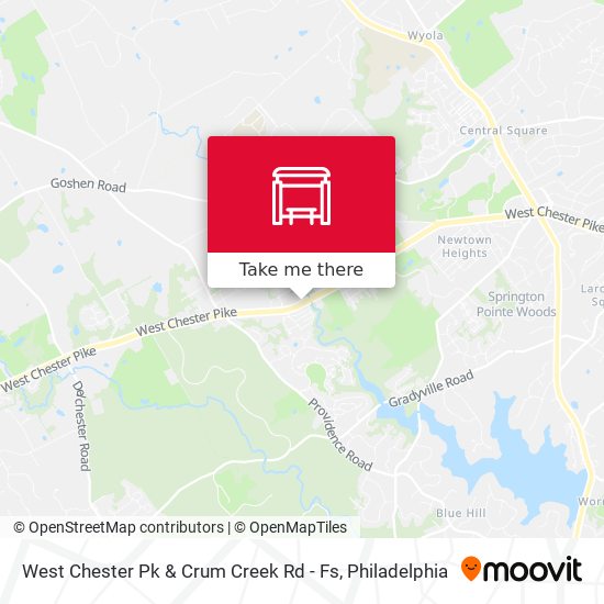 West Chester Pk & Crum Creek Rd - Fs map