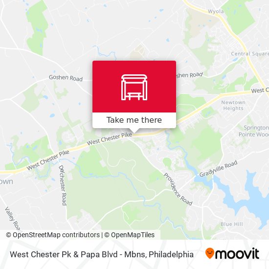 Mapa de West Chester Pk & Papa Blvd - Mbns