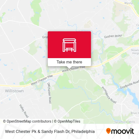 West Chester Pk & Sandy Flash Dr map