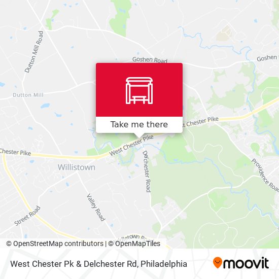 Mapa de West Chester Pk & Delchester Rd