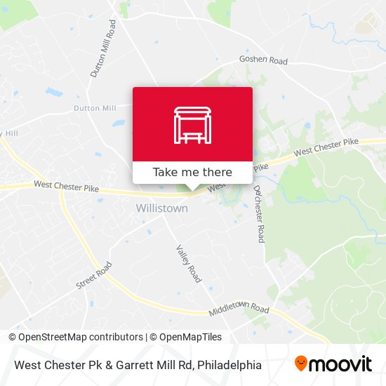 Mapa de West Chester Pk & Garrett Mill Rd