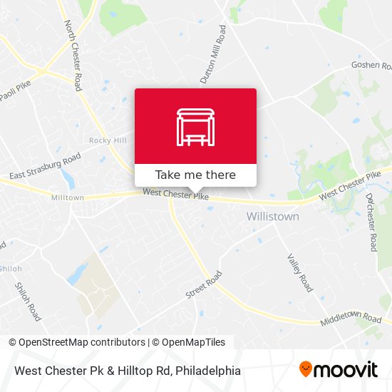 West Chester Pk & Hilltop Rd map