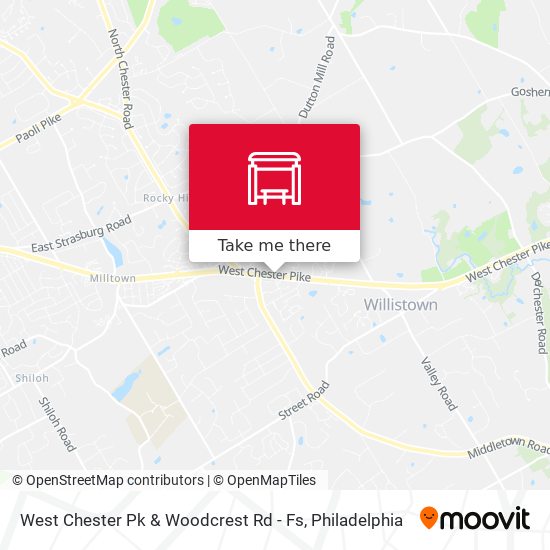 West Chester Pk & Woodcrest Rd - Fs map