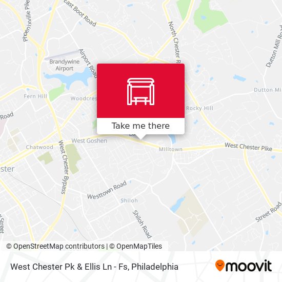 West Chester Pk & Ellis Ln - Fs map