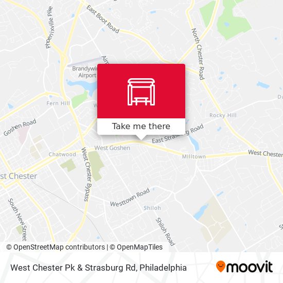 West Chester Pk & Strasburg Rd map