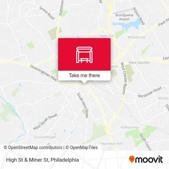 High St & Miner St map