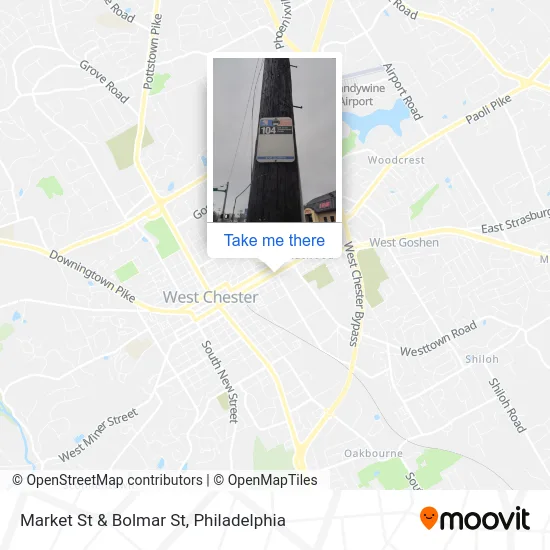 Market St & Bolmar St map