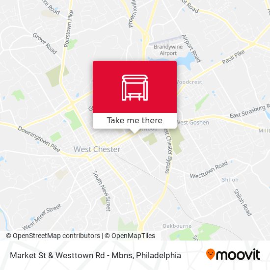 Market St & Westtown Rd - Mbns map