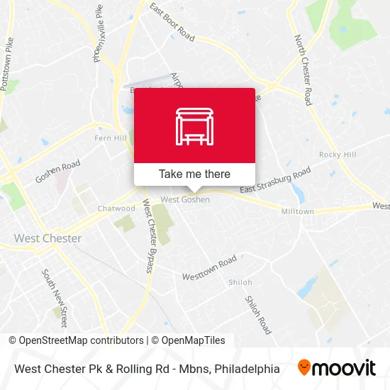 West Chester Pk & Rolling Rd - Mbns map