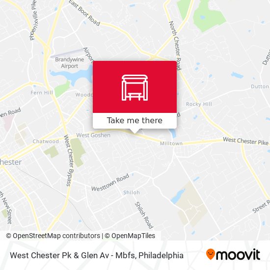 West Chester Pk & Glen Av - Mbfs map