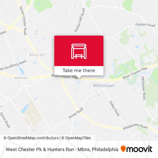 West Chester Pk & Hunters Run - Mbns map