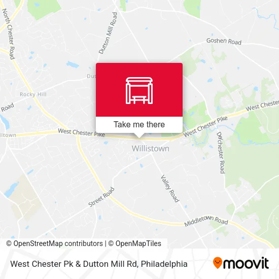 West Chester Pk & Dutton Mill Rd map