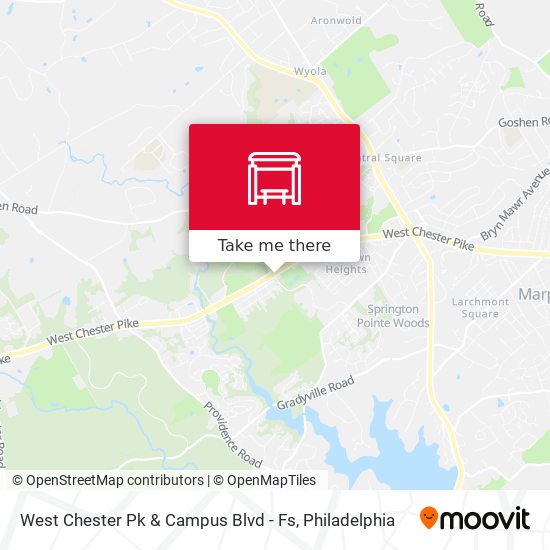 West Chester Pk & Campus Blvd - Fs map