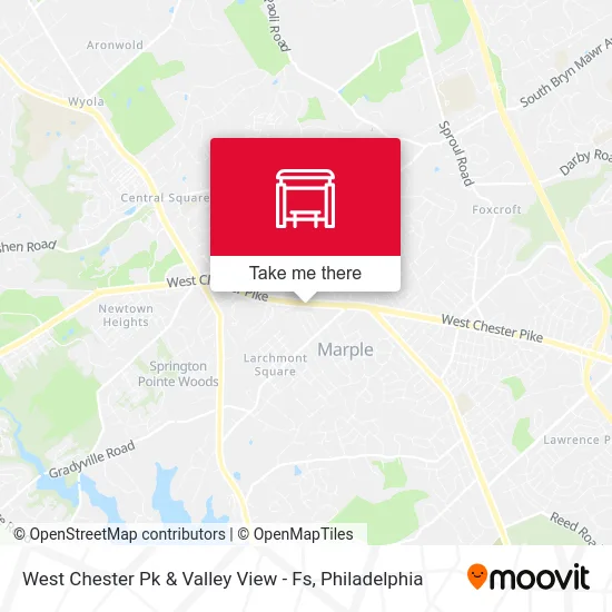 West Chester Pk & Valley View - Fs map