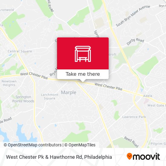 Mapa de West Chester Pk & Hawthorne Rd