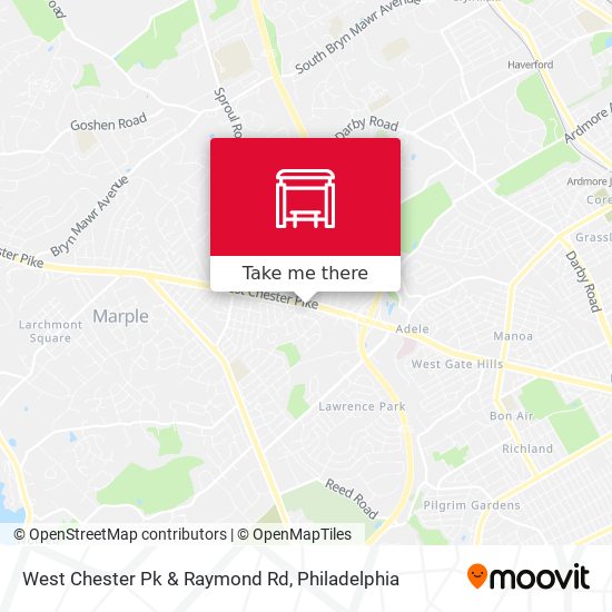 West Chester Pk & Raymond Rd map