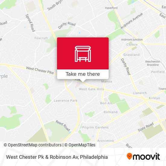 Mapa de West Chester Pk & Robinson Av