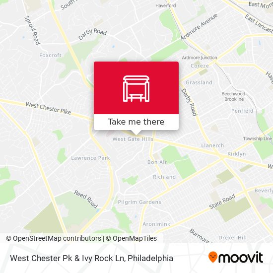 Mapa de West Chester Pk & Ivy Rock Ln