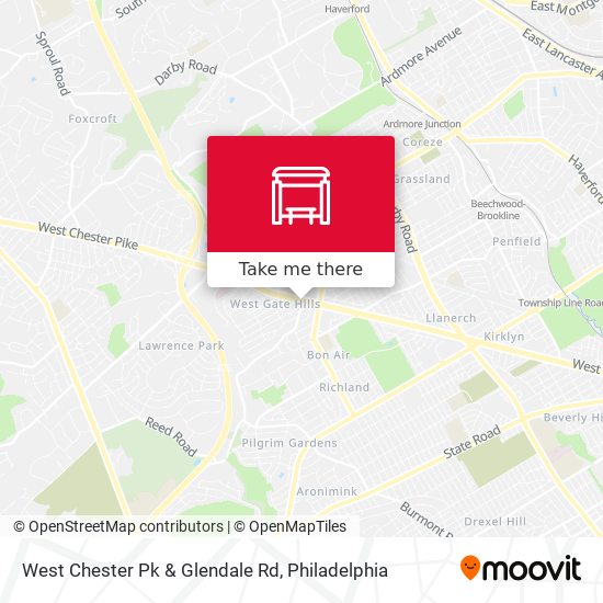 Mapa de West Chester Pk & Glendale Rd