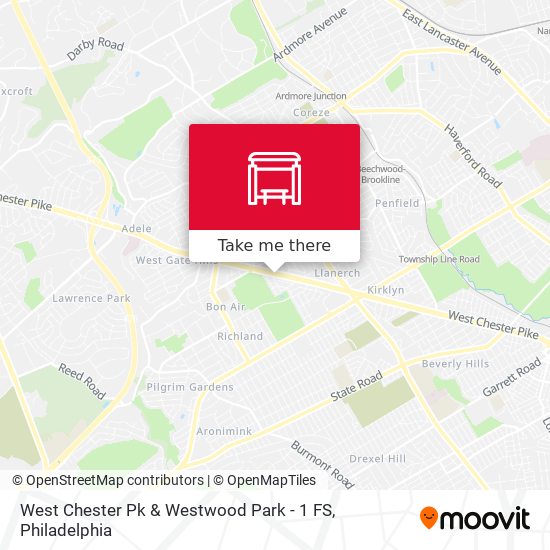 Mapa de West Chester Pk & Westwood Park - 1 FS