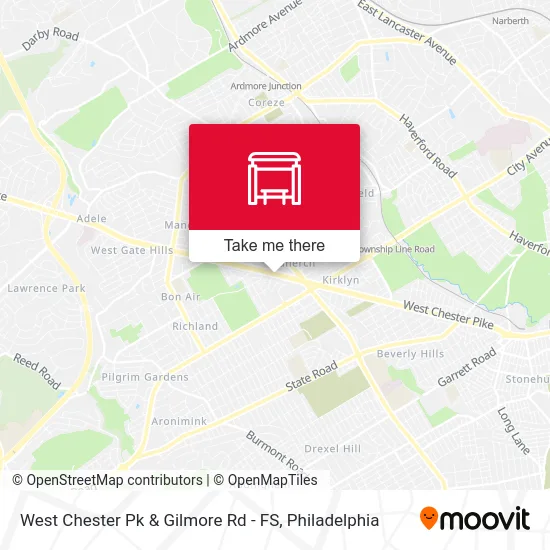West Chester Pk & Gilmore Rd - FS map