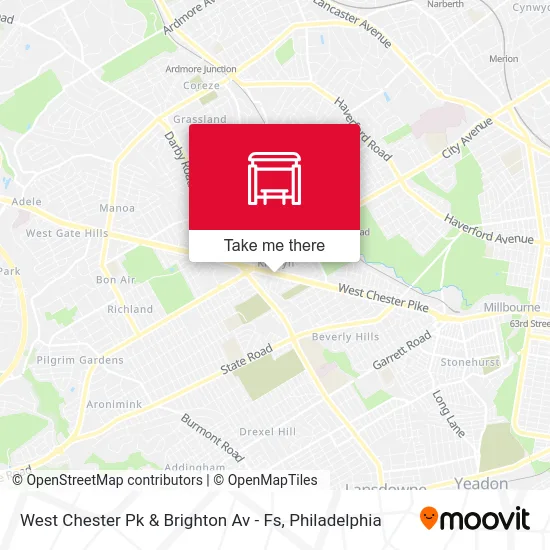 West Chester Pk & Brighton Av - Fs map