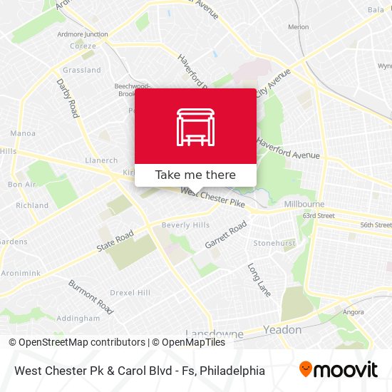 Mapa de West Chester Pk & Carol Blvd - Fs