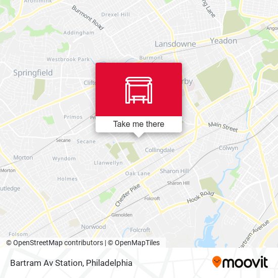Mapa de Bartram Av Station