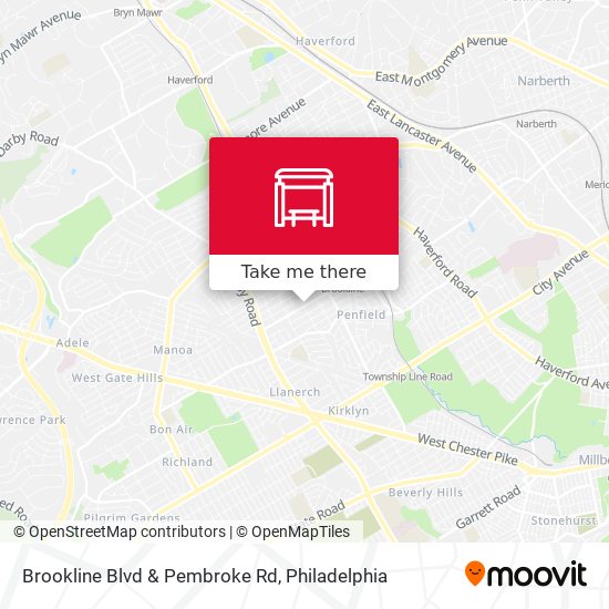 Brookline Blvd & Pembroke Rd map