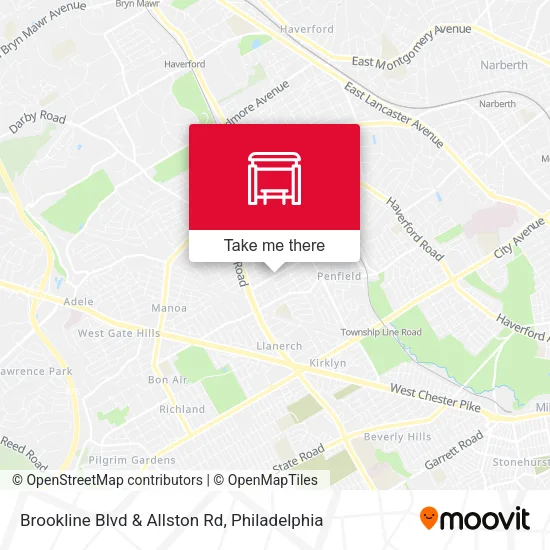 Brookline Blvd & Allston Rd map