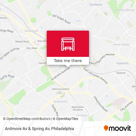 Ardmore Av & Spring Av map