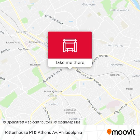 Rittenhouse Pl & Athens Av map