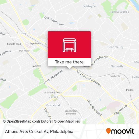 Athens Av & Cricket Av map