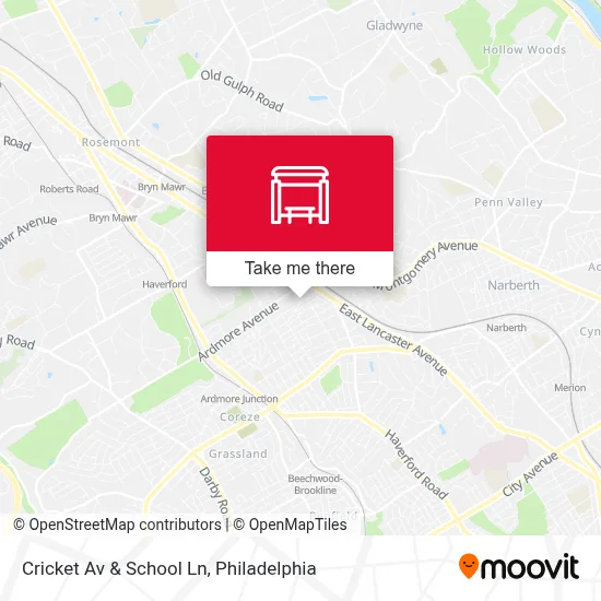Cricket Av & School Ln map