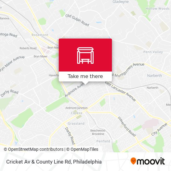 Cricket Av & County Line Rd map