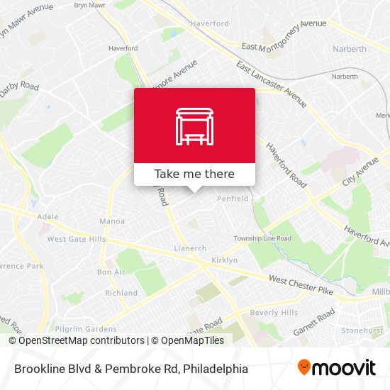 Brookline Blvd & Pembroke Rd map