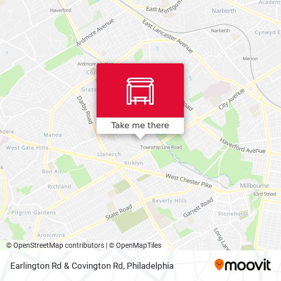 Earlington Rd & Covington Rd map