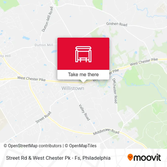 Street Rd & West Chester Pk - Fs map