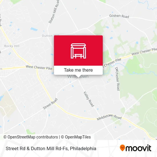 Street Rd & Dutton Mill Rd-Fs map