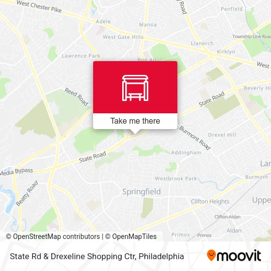 State Rd & Drexeline Shopping Ctr map