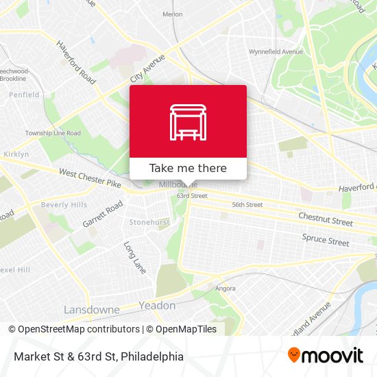 Market St & 63rd St map